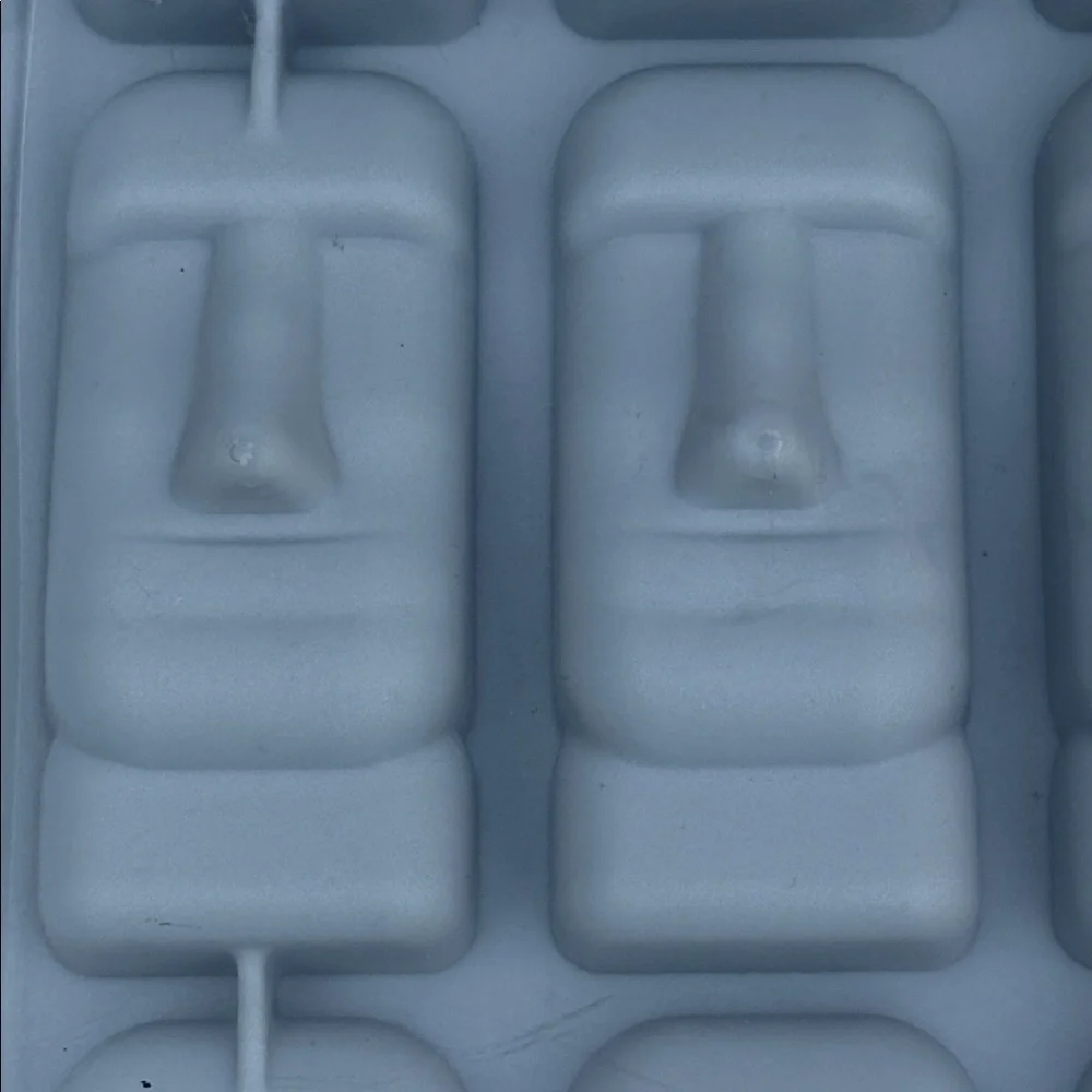 Wembley Easter Island Moai Head Stone Cold Silicone Ice Tray Mold Candy Mold
